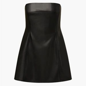 Leather strapless top